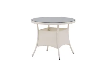 Volta Spisebord 90 Rundt - Hvit - Hagemøbler & utemiljø - Hagebord - Spisebord ute