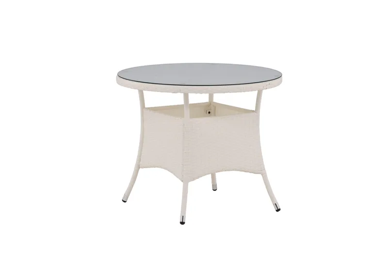 Volta Spisebord 90 Rundt - Hvit - Hagemøbler & utemiljø - Hagebord - Spisebord ute