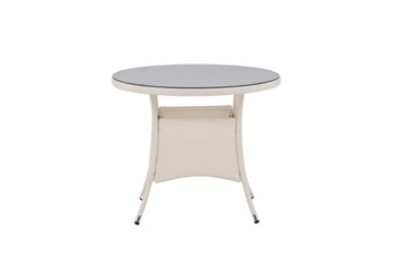 Volta Spisebord 90 Rundt - Hvit - Hagemøbler & utemiljø - Hagebord - Spisebord ute