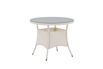 Volta Spisebord 90 Rundt - Hvit - Hagemøbler & utemiljø - Hagebord - Spisebord ute