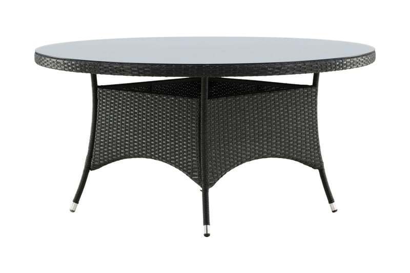 Volta Spisebord Rundt Ø150 cm Svart - Venture Home - Hagemøbler & utemiljø - Hagebord - Spisebord ute