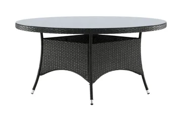 Volta Spisebord Rundt Ø150 cm Svart - Venture Home - Hagemøbler & utemiljø - Hagebord - Spisebord ute