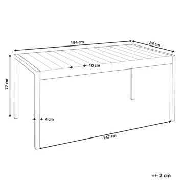 Spisebord utendørs Bartica 84x154 cm - Beige - Hagemøbler & utemiljø - Hagebord - Spisebord ute