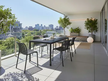 Spisebord utendørs Bartica 84x154 cm - Svart - Hagemøbler & utemiljø - Hagebord - Spisebord ute