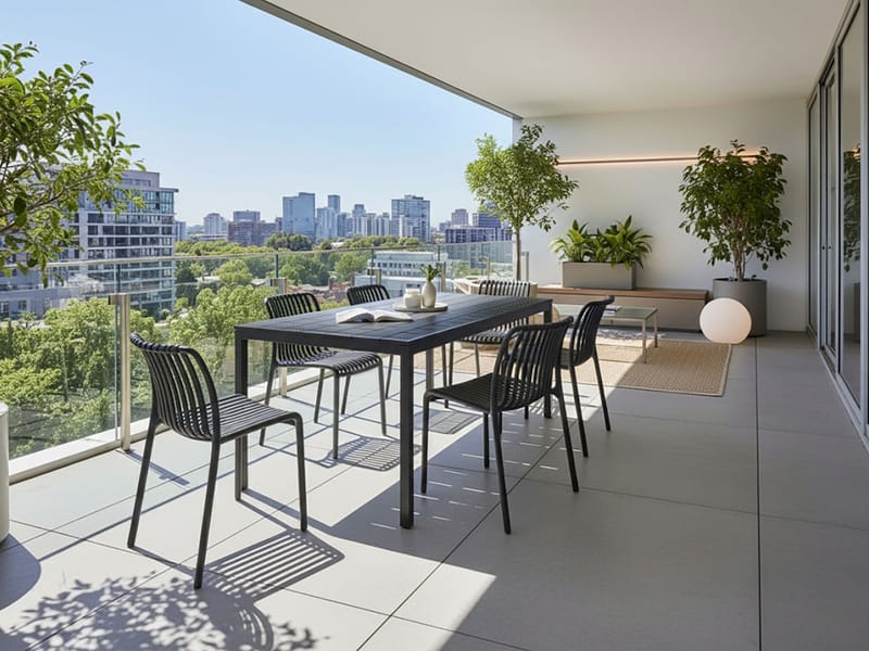 Spisebord utendørs Bartica 84x154 cm - Svart - Hagemøbler & utemiljø - Hagebord - Spisebord ute