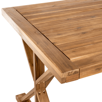 Spisebord utendørs Calabritto 90 cm 180 cm akasietre - Brun - Hagemøbler & utemiljø - Hagebord - Spisebord ute