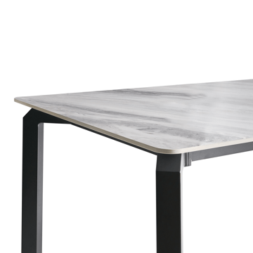 Spisebord utendørs Feletto 90x180 cm Stein - Grå/Svart - Hagemøbler & utemiljø - Hagebord - Spisebord ute