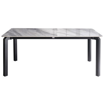 Spisebord utendørs Feletto 90x180 cm Stein - Grå/Svart - Hagemøbler & utemiljø - Hagebord - Spisebord ute