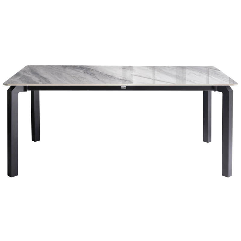 Spisebord utendørs Feletto 90x180 cm Stein - Grå/Svart - Hagemøbler & utemiljø - Hagebord - Spisebord ute