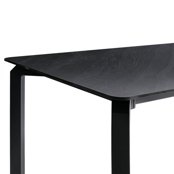 Spisebord utendørs Feletto 90x180 cm Stein - Svart - Hagemøbler & utemiljø - Hagebord - Spisebord ute