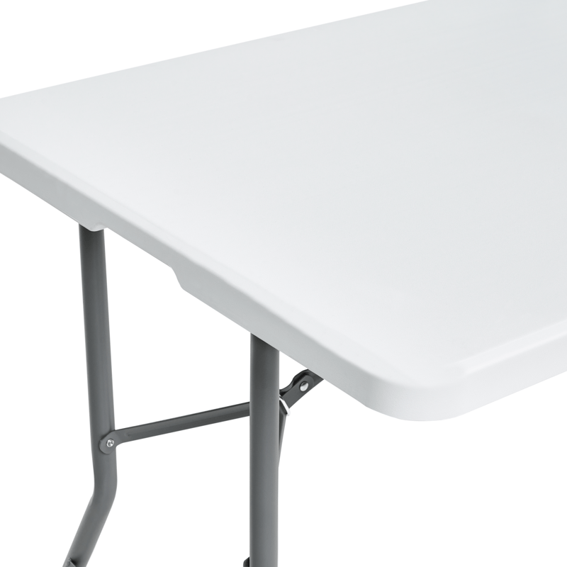 Spisebord utendørs for 6 personer Cugnoli 180 cm 74 cm - Hvit/sølv - Hagemøbler & utemiljø - Hagebord - Spisebord ute