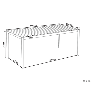 Spisebord utendørs Jaco 100x180 cm akasietre - Brun - Hagemøbler & utemiljø - Hagebord - Spisebord ute