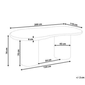 Spisebord utendørs Sirmione 200 cm terrazzoeffekt - Hvit - Hagemøbler & utemiljø - Hagebord - Spisebord ute
