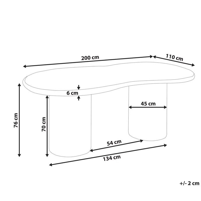 Spisebord utendørs Sirmione 200 cm terrazzoeffekt - Hvit - Hagemøbler & utemiljø - Hagebord - Spisebord ute