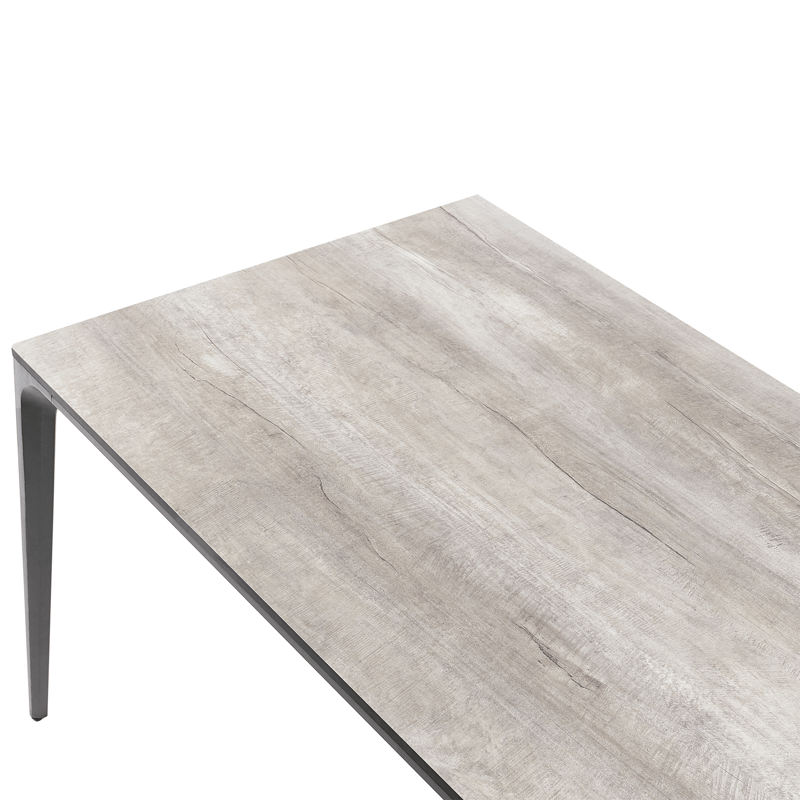 Spisebord utendørs Sovareto 180 cm imitasjon av tre - Grå - Hagemøbler & utemiljø - Hagebord - Spisebord ute