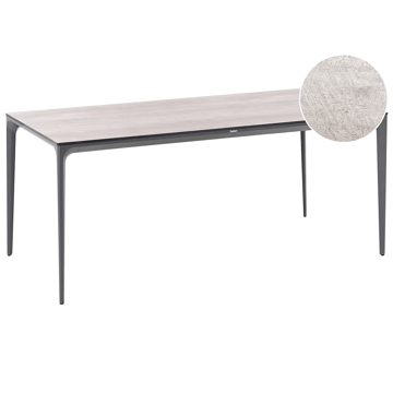Spisebord utendørs Sovareto 180 cm imitasjon av tre - Grå - Hagemøbler & utemiljø - Hagebord - Spisebord ute