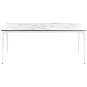 Spisebord utendørs Sovareto 90x180 cm marmoreffekt - Hvit - Hagemøbler & utemiljø - Hagebord - Spisebord ute