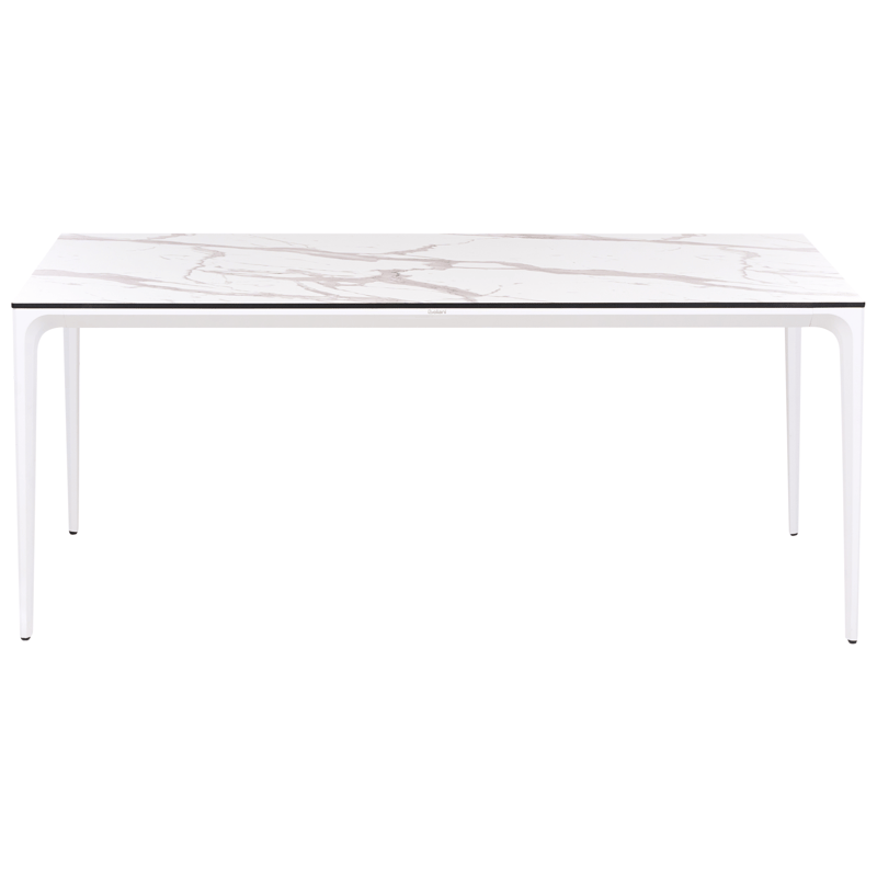Spisebord utendørs Sovareto 90x180 cm marmoreffekt - Hvit - Hagemøbler & utemiljø - Hagebord - Spisebord ute