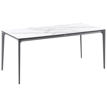 Spisebord utendørs Sovareto 90x180 cm marmoreffekt - Hvit/Grå - Hagemøbler & utemiljø - Hagebord - Spisebord ute
