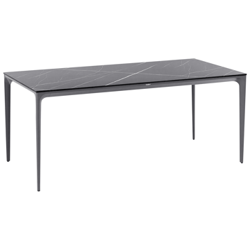 Spisebord utendørs Sovareto 90x180 cm marmoreffekt - Svart/Grå - Hagemøbler & utemiljø - Hagebord - Spisebord ute