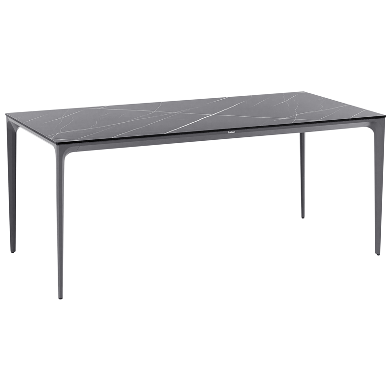 Spisebord utendørs Sovareto 90x180 cm marmoreffekt - Svart/Grå - Hagemøbler & utemiljø - Hagebord - Spisebord ute