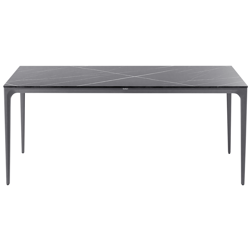 Spisebord utendørs Sovareto 90x180 cm marmoreffekt - Svart/Grå - Hagemøbler & utemiljø - Hagebord - Spisebord ute