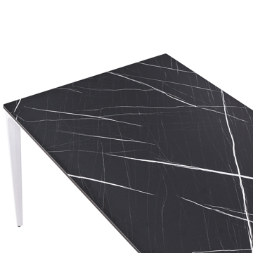 Spisebord utendørs Sovareto 90x180 cm marmoreffekt - Svart/Hvit - Hagemøbler & utemiljø - Hagebord - Spisebord ute