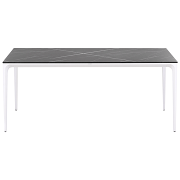 Spisebord utendørs Sovareto 90x180 cm marmoreffekt - Svart/Hvit - Hagemøbler & utemiljø - Hagebord - Spisebord ute