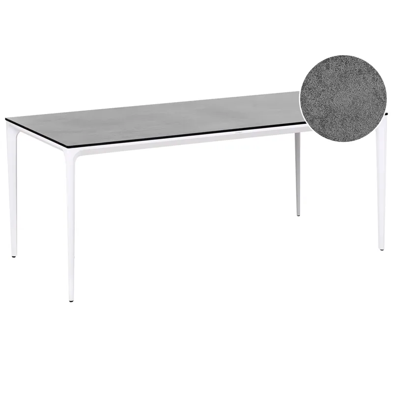 Spisebord utendørs Sovareto 90x180 cm steineffekt, Grå