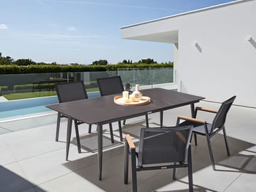 Spisebord utendørs Tolentino 90x180 cm marmoreffekt - Grå - Hagemøbler & utemiljø - Hagebord - Spisebord ute