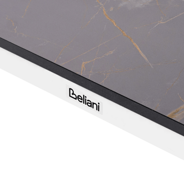 Spisebord utendørs Tolentino 90x180 cm marmoreffekt - Hvit/Grå - Hagemøbler & utemiljø - Hagebord - Spisebord ute