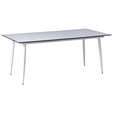 Spisebord utendørs Tolentino 90x180 cm steineffekt - Hvit/Beige - Hagemøbler & utemiljø - Hagebord - Spisebord ute