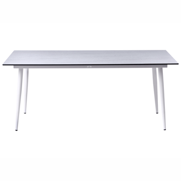 Spisebord utendørs Tolentino 90x180 cm steineffekt - Hvit/Beige - Hagemøbler & utemiljø - Hagebord - Spisebord ute