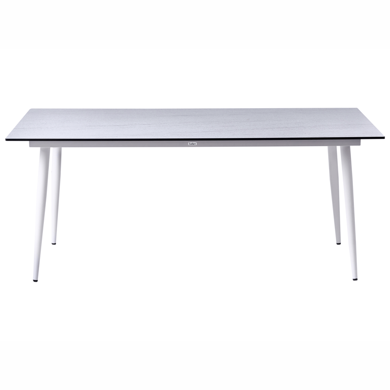 Spisebord utendørs Tolentino 90x180 cm steineffekt - Hvit/Beige - Hagemøbler & utemiljø - Hagebord - Spisebord ute