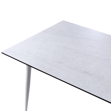 Spisebord utendørs Tolentino 90x180 cm steineffekt - Hvit/Beige - Hagemøbler & utemiljø - Hagebord - Spisebord ute