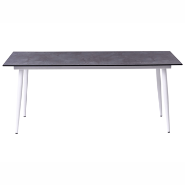 Spisebord utendørs Tolentino 90x180 cm steineffekt - Hvit/Grå - Hagemøbler & utemiljø - Hagebord - Spisebord ute