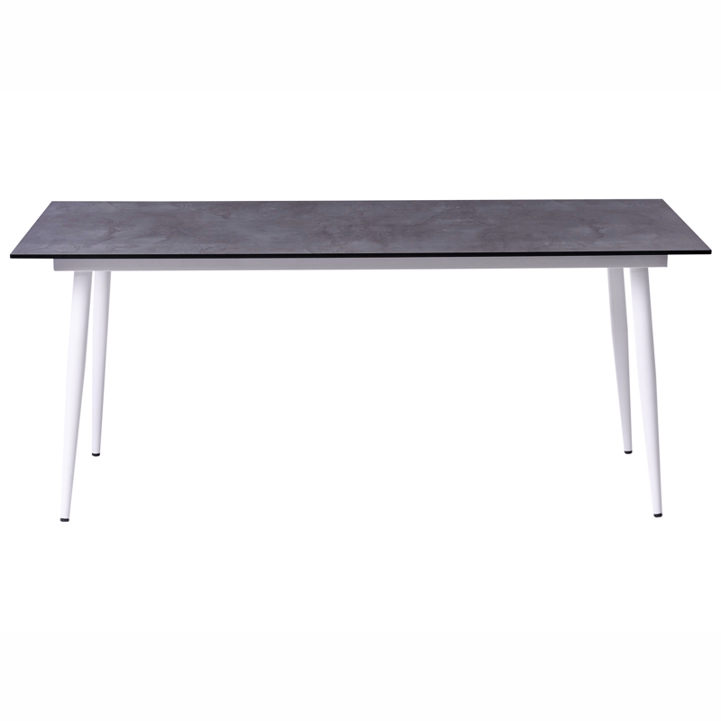 Spisebord utendørs Tolentino 90x180 cm steineffekt - Hvit/Grå - Hagemøbler & utemiljø - Hagebord - Spisebord ute