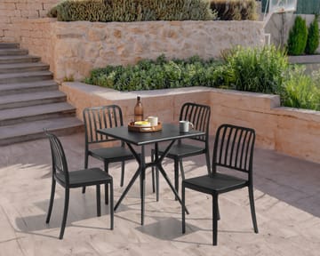 Spisebord utendørs Piave 70x70 cm - Svart - Hagemøbler & utemiljø - Hagebord - Spisebord ute