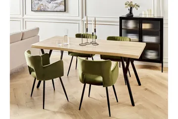 Tiggiano Spisebord 180x90 cm - Lys Brun/Sort - Hagemøbler & utemiljø - Hagebord - Spisebord ute