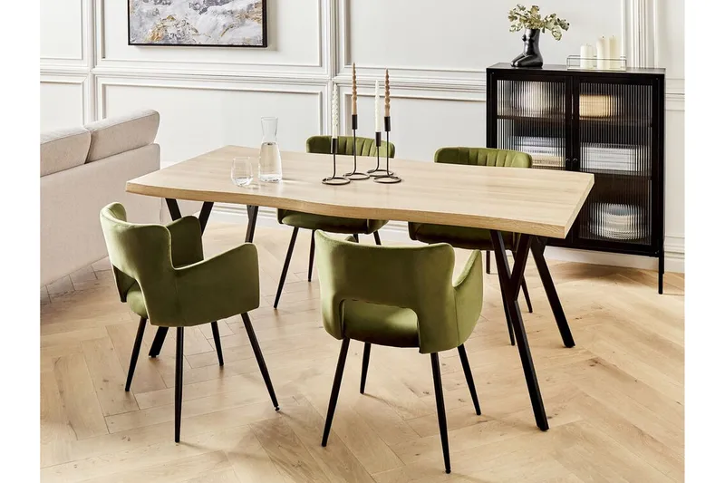 Tiggiano Spisebord 180x90 cm - Lys Brun/Sort - Hagemøbler & utemiljø - Hagebord - Spisebord ute