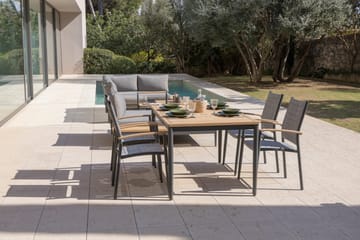 TOPAZ Bord 144 cm - Tre/Grå - Hagemøbler & utemiljø - Hagebord - Spisebord ute