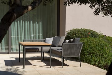 TOPAZ Bord 144 cm - Tre/Grå - Hagemøbler & utemiljø - Hagebord - Spisebord ute