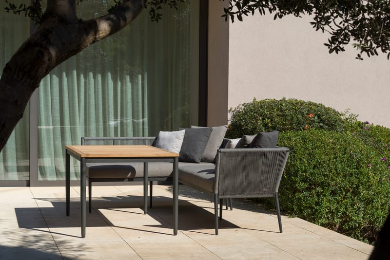 TOPAZ Bord 144 cm - Tre/Grå - Hagemøbler & utemiljø - Hagebord - Spisebord ute