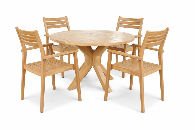 Toscana Bord Ø140 cm - Tre - Hagemøbler & utemiljø - Hagebord - Spisebord ute