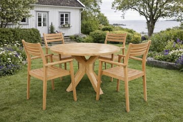 Toscana Bord Ø140 cm - Tre - Hagemøbler & utemiljø - Hagebord - Spisebord ute