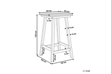 Trädgårdsbord Beliani Adirondack Blå Red - Hagemøbler & utemiljø - Hagebord - Sidebord utendørs