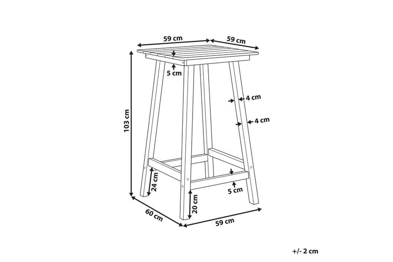 Trädgårdsbord Beliani Adirondack Blå Red - Hagemøbler & utemiljø - Hagebord - Sidebord utendørs