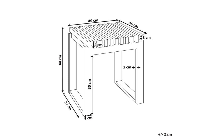 Trädgårdsbord Beliani Bellano 40x35x44 cm Light wood - Hagemøbler & utemiljø - Hagebord - Spisebord ute