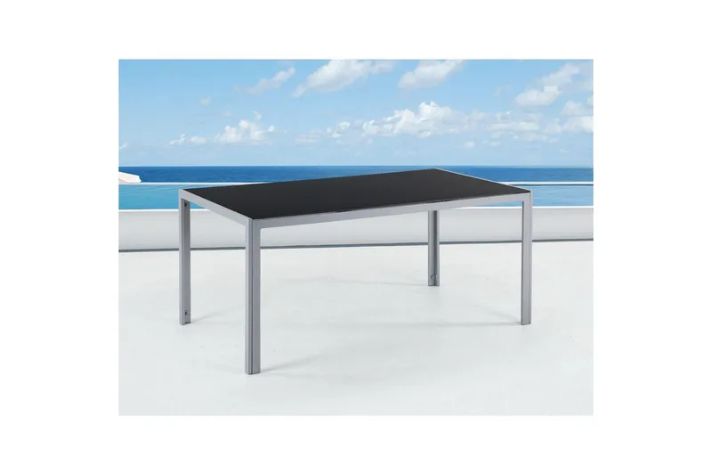 Trädgårdsbord Beliani Catania Black||Silver - Hagemøbler & utemiljø - Hagebord - Spisebord ute