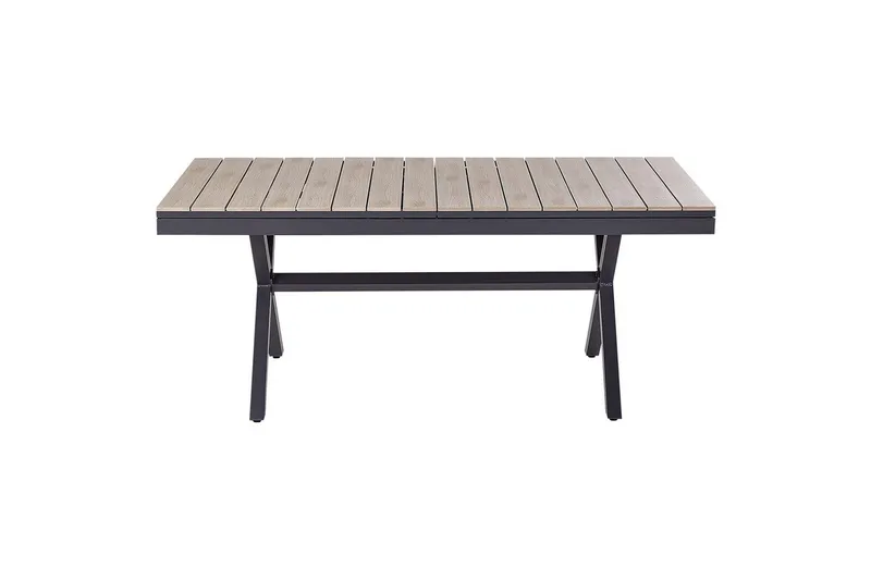 Trädgårdsbord Beliani Fanes Ljus trä/grå Light wood||Grey - Hagemøbler & utemiljø - Hagebord - Spisebord ute